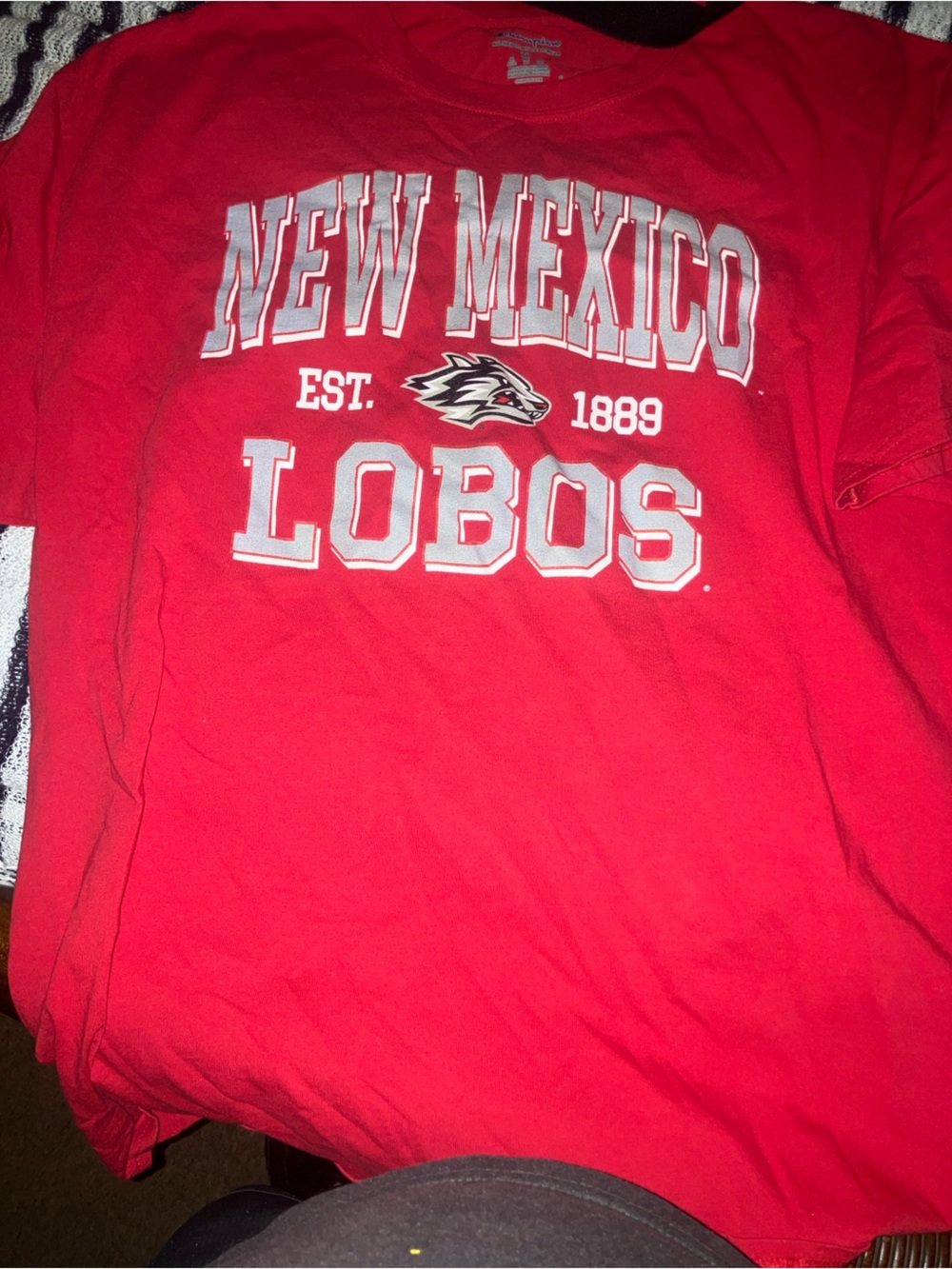 Champion NCAA New Mexico University Lobos ,XL/TG , red & silver